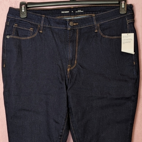 Old Navy Dark Wash Mid Rise Pop Icon Skinny Jeans size 16 - Picture 2 of 9